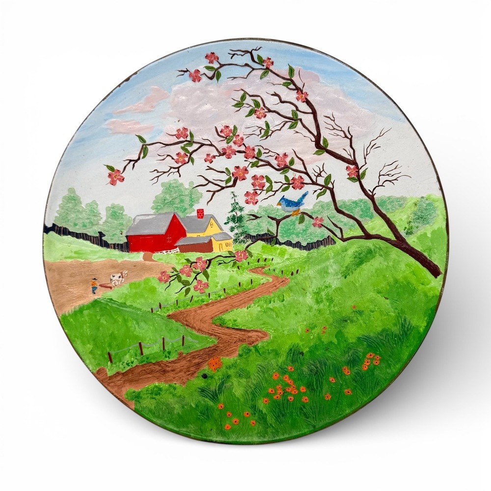 Byron Mold‎ Ceramic Wall Plaque 12.5" Multi Vintage 1972 Farm 3D